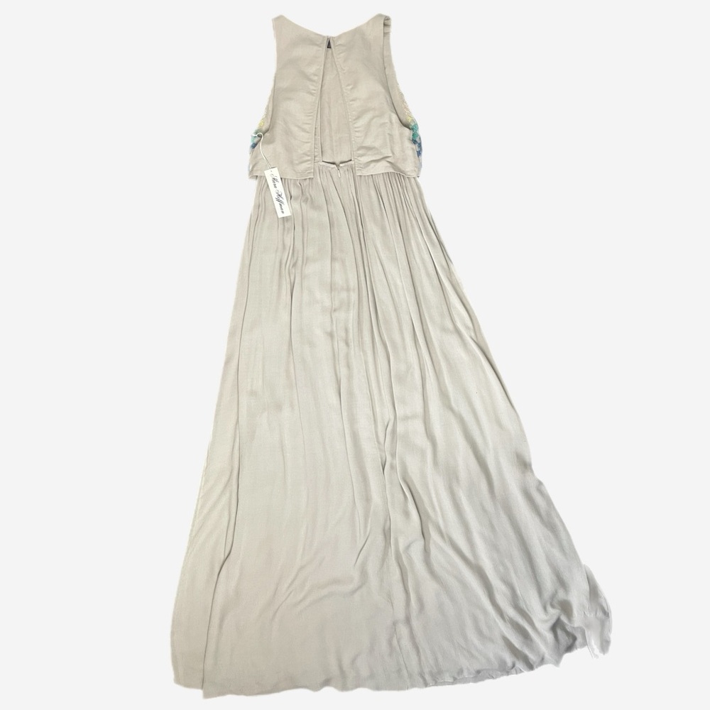 Mara Hoffman NWT Tan Linen Rainbow Beaded Maxi dress open back resort designer 4 - Picture 13 of 14